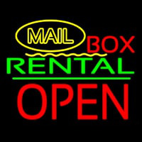 Yellow Mail Block Bo  Rental Open 1 Neonkyltti