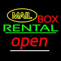 Yellow Mail Block Bo  Rental Open 2 Neonkyltti