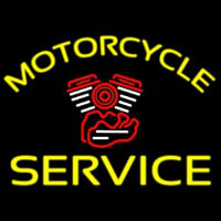 Yellow Motorcycle Service Neonkyltti
