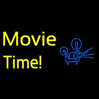 Yellow Movie Time With Logo Neonkyltti