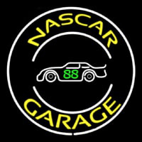 Yellow Nascar Garage Neonkyltti