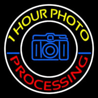 Yellow One Hour Photo Processing Neonkyltti