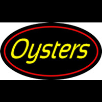 Yellow Oysters Red Oval Neonkyltti