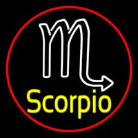 Yellow Scorpio Zodiac Red Border Neonkyltti
