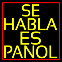 Yellow Se Habla Espanol Neonkyltti