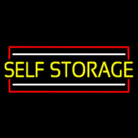 Yellow Self Storage Block With White Line Neonkyltti