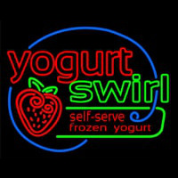 Yogurt Swirl Self Serve Frozen Yogurt Neonkyltti