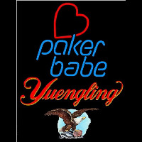 Yuengling Poker Girl Heart Babe Beer Sign Neonkyltti