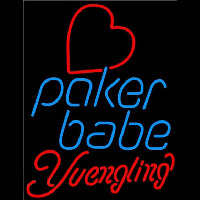 Yuengling Poker Girl Heart Babe Beer Sign Neonkyltti
