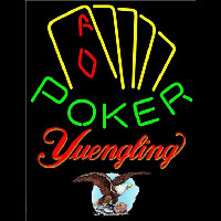 Yuengling Poker Yellow Beer Sign Neonkyltti