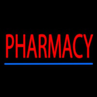 Red Pharmacy Blue Line Neonkyltti