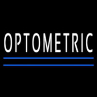 White Optometric Blue Lines Neonkyltti