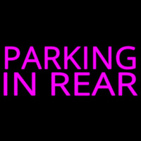 Pink Parking In Rear Neonkyltti