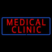 Red Medical Clinic Blue Border Neonkyltti