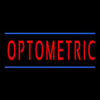 Red Optometric Blue Lines Neonkyltti