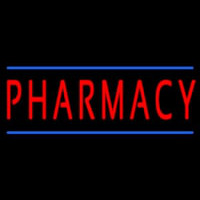 Red Pharmacy Blue Lines Neonkyltti