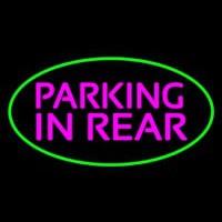 Parking In Rear Green Oval Neonkyltti