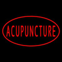 Acupuncture Oval Red Neonkyltti