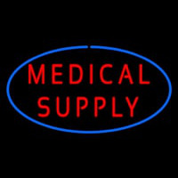 Red Medical Supply Oval Blue Neonkyltti