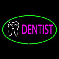 Pink Dentist Oval Green Neonkyltti