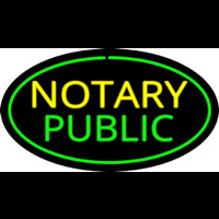 Oval Green Notary Public Neonkyltti