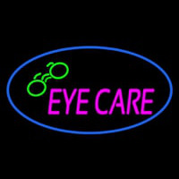Oval Eye Care Logo Neonkyltti