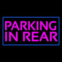 Parking In Rear Blue Rectangle Neonkyltti