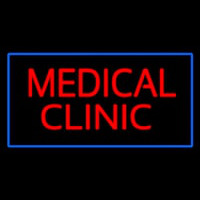 Medical Clinic Rectangle Blue Neonkyltti
