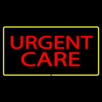 Red Urgent Care Yellow Border Neonkyltti
