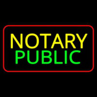 Notary Public Red Border Neonkyltti