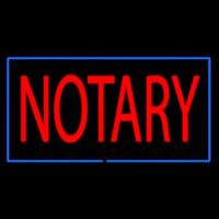 Red Notary Blue Border Neonkyltti