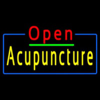 Red Open Acupuncture Blue Border Neonkyltti