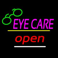 Eye Care Logo Open Yellow Line Neonkyltti