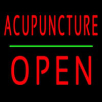 Acupuncture Block Open Green Line Neonkyltti