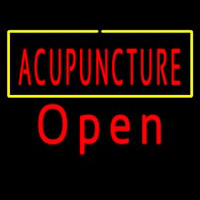 Red Acupuncture Yellow Border Open Neonkyltti