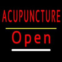 Red Acupuncture Open Yellow Line Neonkyltti