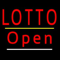 Red Lotto Yellow Line Open Neonkyltti