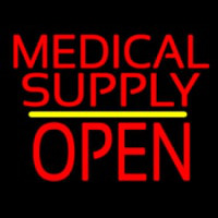 Medical Supply Block Open Yellow Line Neonkyltti
