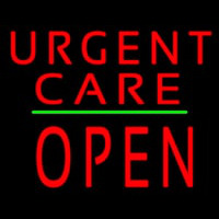 Urgent Care Block Open Green Line Neonkyltti
