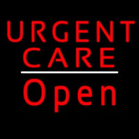 Urgent Care Open White Line Neonkyltti