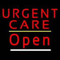 Urgent Care Open Yellow Line Neonkyltti