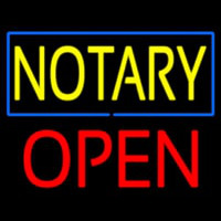 Yellow Notary Blue Border Block Open Neonkyltti