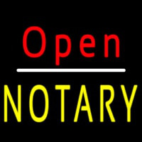 Red Open Yellow Notary Neonkyltti