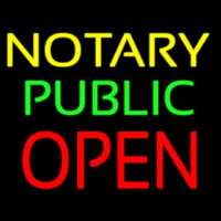 Yellow Notary Public Open Neonkyltti
