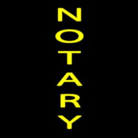 Vertical Yellow Notary Neonkyltti