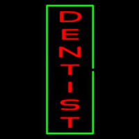 Vertical Red Dentist Green Border Neonkyltti