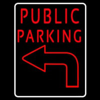 Public Parking With Arrow Neonkyltti