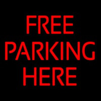Red Free Parking Neonkyltti