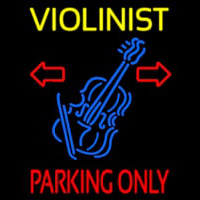 Yellow Violinist Red Parking Only Neonkyltti
