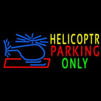 Blue Helicopter Parking Only Neonkyltti